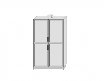 Шкаф лабораторный для хранения Дельта-ТШ-1250.4В